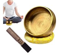 Singing Bowl - Campana tibetana realizzata a mano in Nepal, per meditazione in bronzo, ideale per la casa, per adulti, uomini, yoga, terapisti, studio, bilanciamento dei chakra