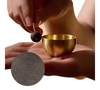 Singing Bowl Set, Singing Meditation Sound, Bowl with Mallet Cushion, Portable Handcrafted Spiritual, 1,57 x 0,91 pollici Desktop Decoration for Yoga, Mindfulness, Stress Relief
