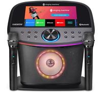 Singing Machine Platinum Plus Karaoke Premium con schermo - Sistema All-in-One - 2 microfoni wireless - Altoparlante Bluetooth Wi-FI - Compatibile con Youtube e Spotify - App integrate - Ideale per