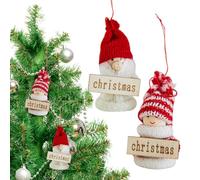 SingingWang Decorazioni Albero di Natale Ciondoli, 2 Pezzi Pigne Piccolo Gnomo Pendenti, Ornamento Natalizio da Appendere, Fatte A Mano Bambola Folletto di Natale, Decorazioni Natalizie per la Cas