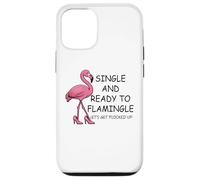 Single and Ready to Flamingle Flamingo Let's Get Flocked Up Custodia per iPhone 12/12 Pro