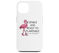 Single and Ready to Flamingle Flamingo Let's Get Flocked Up Custodia per iPhone 13