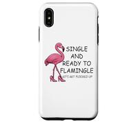 Single and Ready to Flamingle Flamingo Let's Get Flocked Up Custodia per iPhone XS Max