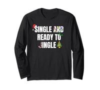 Single And Ready To Jingle Festive Holiday Season Design Maglia a Manica