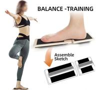 Single Balance Board In Legno Compatto Per Allenamento Dell'equilibrio Per