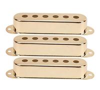 Single Coil 48/50 / 52mm 3 Pezzi Single Coil Pickup Cover in Ottone per Chitarra Elettrica St Sq(oro)