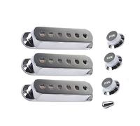Single Coil Chitarra Elettrica Pickup Covers Con Volumi Tone Control Knob Interruttori Punta Pickup Holder Caso Facile Uso Facile Installare Hardware