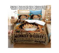 (Single)Copripiumino 3d One Piece Moda Casual Unica PersonalitÃ Classico Carino Animato