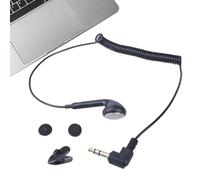 Single Ear Wired Earphone - 3.5mm Mono In Ear Design Retractable Spring