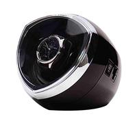 Single Fashion Watches Automatic Watch Winder Portable Organizer Storage Display Case Box with LED Smart Timer Control (Black)