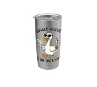 Single Goose Is On Loose Fun Summer Vibes Duck Design Bicchiere termico in acciaio inox doppia parete
