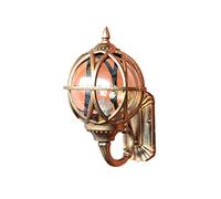 Single Head Round Ball European Style Retro Outdoor Wall Sconces Ip54 Waterproof Wall Lights Glass Spherical Shade Wall Lamp Fixture For Porch Doorway Patio Lighting/Bronze/27 * 48Cm