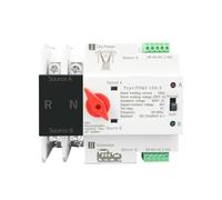 Single Phase Din Rail ATS 220V Dual Power Automatic Transfer Electrical Selector Switches Uninterrupted 2P 63A 100A 125A