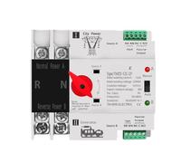Single Phase Din Rail ATS 220V Dual Power Transfer Electrical Selector Switches Uninterrupted Power 2P 63A 100A 125A(125A)