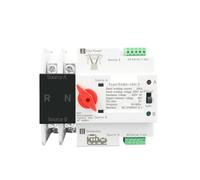 Single Phase Din Rail Dual Power Automatic Transfer Electrical Selector Switches Uninterrupted 2P 63A 100A 125A AUOQKQUT(220V,125A)