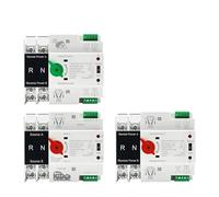 Single Phase Din Rail PV 2P 4P 100A AC 110V 220V Dual Power Automatic Transfer Electrical Selector Switches Uninterrupted IINKUEYK(City Grid-PV Energy,4P AC 220V)