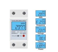 Single Phase LCD Digital Meter Reset Zero kWh Voltage Current Power Consumption Counter Wattmeter 220V Din Rail NWPNLXEA(DDS667,110V)