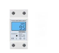 Single Phase LCD Digital Meter Reset Zero kWh Voltage Current Power Consumption Counter Wattmeter 220V Din Rail MQXFCZUX(DDS662 backlight,220V)