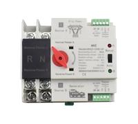 Single Phase Rail ATS 220V Dual Power Automatic Transfer Electrical Selector Switches Uninterrupted 2P 63A 100A 125A