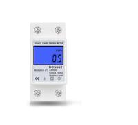 Single Phase Two Wire LCD Digital Display Wattmeter Power Consumption Meter kWh AC 230V 50Hz Din Rail MQXFCZUX(With Backlight)