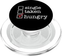 Single? Preso? No Hungry? SÌ! Divertente Foodie Checkmark Meme PopSockets PopGrip per MagSafe