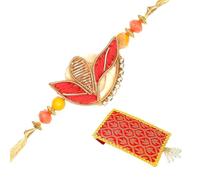 Single Rakhi for Brother Rakhi Thread for Bhai Bhabhi Bhaiya and Raksha Bandhan Design Rakhi Set Dora Bracelet with gift Pack in Red Bag for Brother Sister Indian Traditional Festival