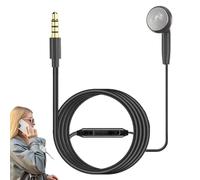 Single Side Earphone | Working Study Mono Headset with Microphone for Students - Wire Control Earphone for Working, Studying, Jogging, Running, Listening