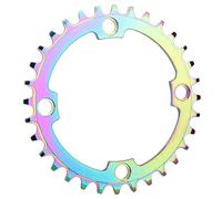 Single Speed Chainring 32T 34T 36T 38T | Hollow Aluminum Alloy Cycling Crankset | Lightweight Chain Wheel for Mountain Cycling/BMX/Fixie | High Strength 104BCD Crankset (36T)
