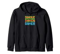 Single Taken Gamer Priorities Relationship Status Tee Felpa con Cappuccio