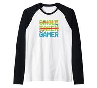 Single Taken Gamer Priorities Relationship Status Tee Maglia con Maniche Raglan