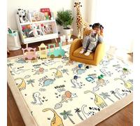 Single tree forest Tappeto Morbido per Bambini, 2,5 cm più Spesso Coperta strisciante, Tappeto Camera da Letto Bambini, Tappeto del Soggiorno-Dinosaur Park-120 * 120cm