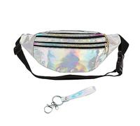 Singlhony - Borsa a tracolla in argento, 1 pezzo, con ciondolo sinfonico, 1 pezzo, borsa a tracolla laser, borsa per sport all'aria aperta, borsa unisex impermeabile, adatta per viaggi, shopping,