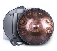 "SINGOFIRE" Nuovo aggiornamento avanzato Handpan Drum, Ember Steel Handpan, 10 note con borsa, 55,9 cm 440Hz D Minor Kurd, supporto telescopico per tamburo, cupola in rame Spirit