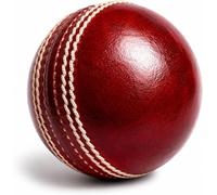 Singola palla da cricket in pelle rossa di alta qualità, cuciture a mano per test professionali e di club ODI T20, durevole con costruzione in 4 pezzi, controllo dell'oscillazione, allenamento e gioco