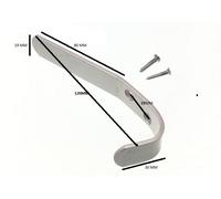 Singolo Cappello & Accappatoio Appendiabiti Gancio Alluminio 12.7cm + Viti - Set