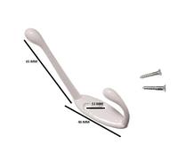 Singolo Cappello E Accappatoio Appendiabiti Gancio Metallo White & Viti (Pack