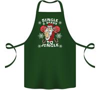 Singolo E Ready To Jingle Natale Divertente Cotone Grembiule 100% Biologico