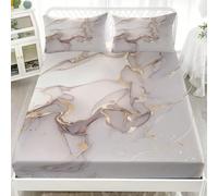 Singolo Lenzuolo Sotto con Angoli 90x200x30cm Grigio