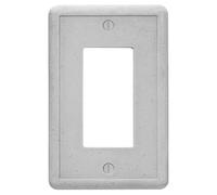 Singolo Rocker - Copertura per interruttore di luce grigia Cast Stone strutturata presa piastra da parete