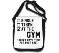 Singolo Taken at The Gym and Don't Have Time for Your Sh* t Borsa a tracolla Bianco