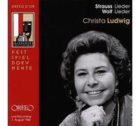 Sings Strauss/Wolf/Liszt/Tchaikovsky/& by Christa Ludwig