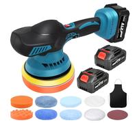 SINGTIP Lucidatrice Auto a Batteria 21V con 2 Batterie da 3.0Ah - 2025 Migliorata Lucidatrice Rotorbitale, 6 Velocità Regolabili Kit Lucidatura Auto Per Auto Polishing e Cura Della Vernice