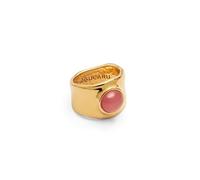 SINGULARU - Anello My Pink Stone. Ottone con bagno in oro 18 kt e cristallo. Gioielli da donna. Taglia 10-18., 18, Ottone