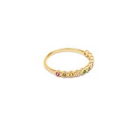 SINGULARU - Anello Orbit. Ottone con Finitura Placcata Oro 18 Kt. Gioielli da Donna. Taglia 18