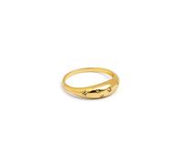 SINGULARU - Anello Spark Color. Ottone con Finitura Placcata Oro 18 Kt. Design Sottile con Stelle e Zirconi Colorati. Gioielli da Donna. Taglia 18