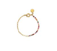 SINGULARU - Bracciale Chic Amalia. Acciaio avec Placcatura in oro 18 kt et Bicchiere. Gioielli da donna.