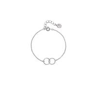 SINGULARU - Bracciale Circles Twist - Bracciale in ottone placcato oro 18Kt o rodio - Taglia unica - Lunghezza catena 19 cm - Gioielli da donna - Made in Spain