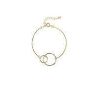 SINGULARU - Bracciale Sister. Ottone con Finitura Placcata Oro 18Kt. Perle Coltivate. Lunghezza Catena 19 cm. Gioielli da Donna