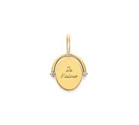 SINGULARU - Charm Mon Amour. Ottone con Placcatura in oro 18 kt e Zirconia. Gioielli da donna.