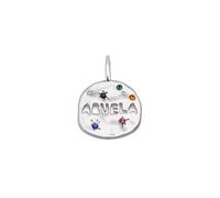 SINGULARU - Charm Nonna. Ottone con bagno in Rodio e Zircone. Gioielli da Donna.